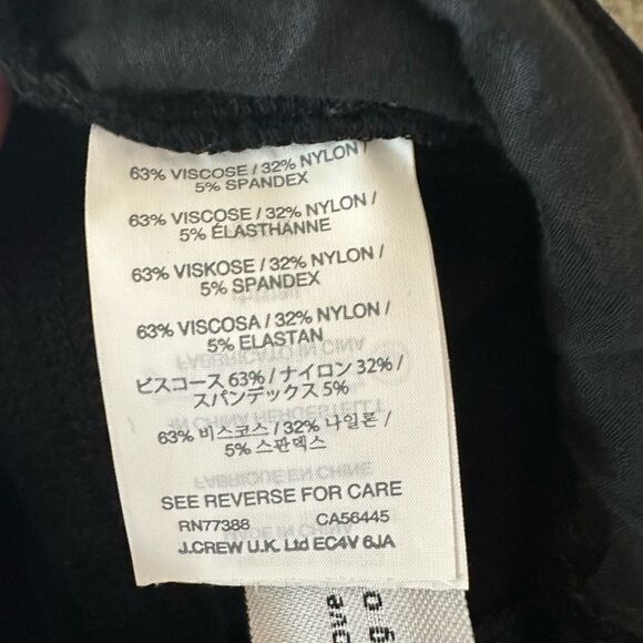J. Crew Womens Pixie Ankle Stretch Ponte Knit Dress Pants Black Pocket Size 8 R - Picture 10 of 10